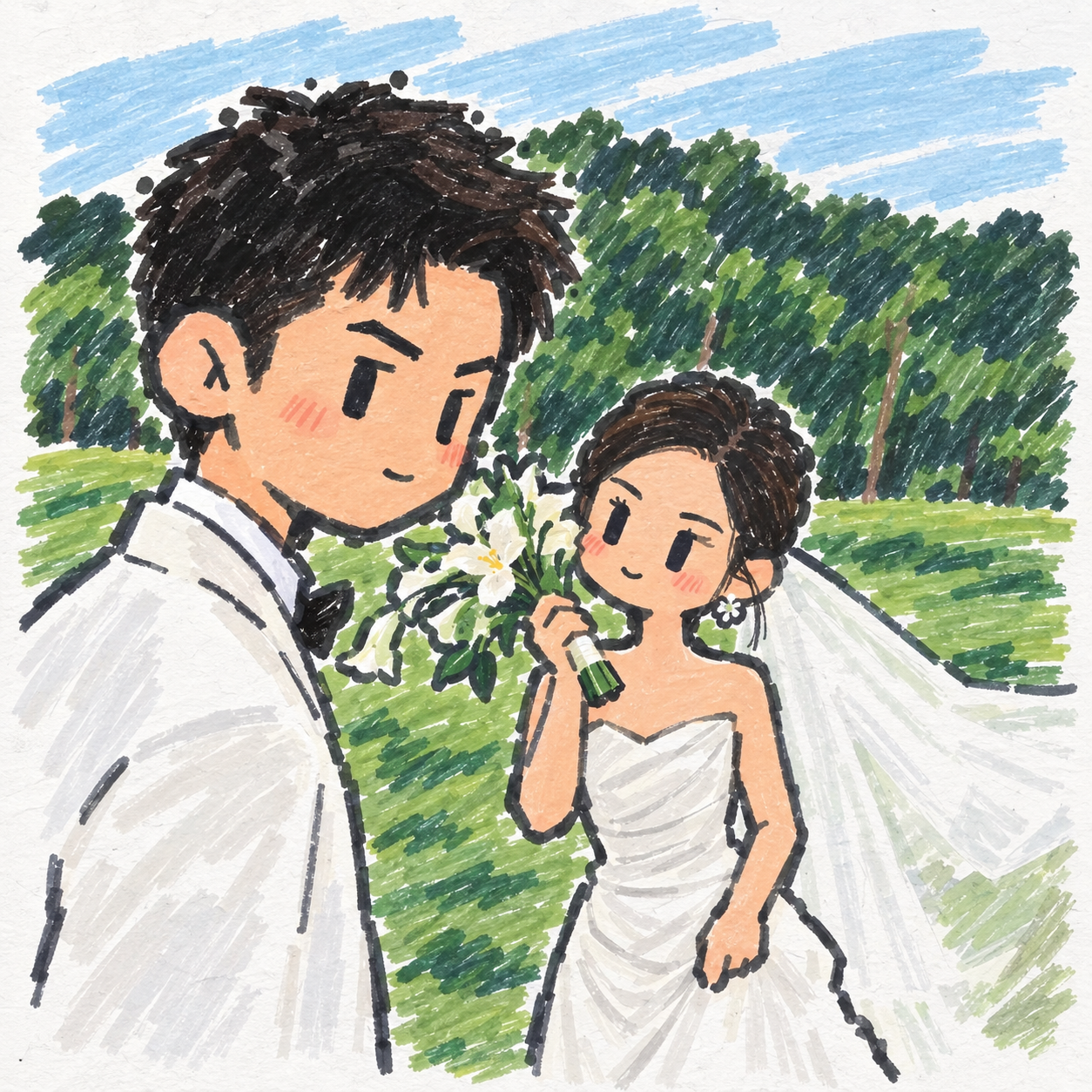 场景马克笔风格示例